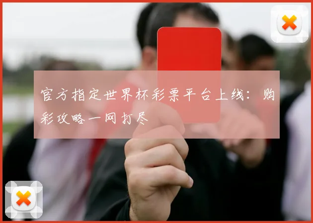 官方指定世界杯彩票平台上线：购彩攻略一网打尽
